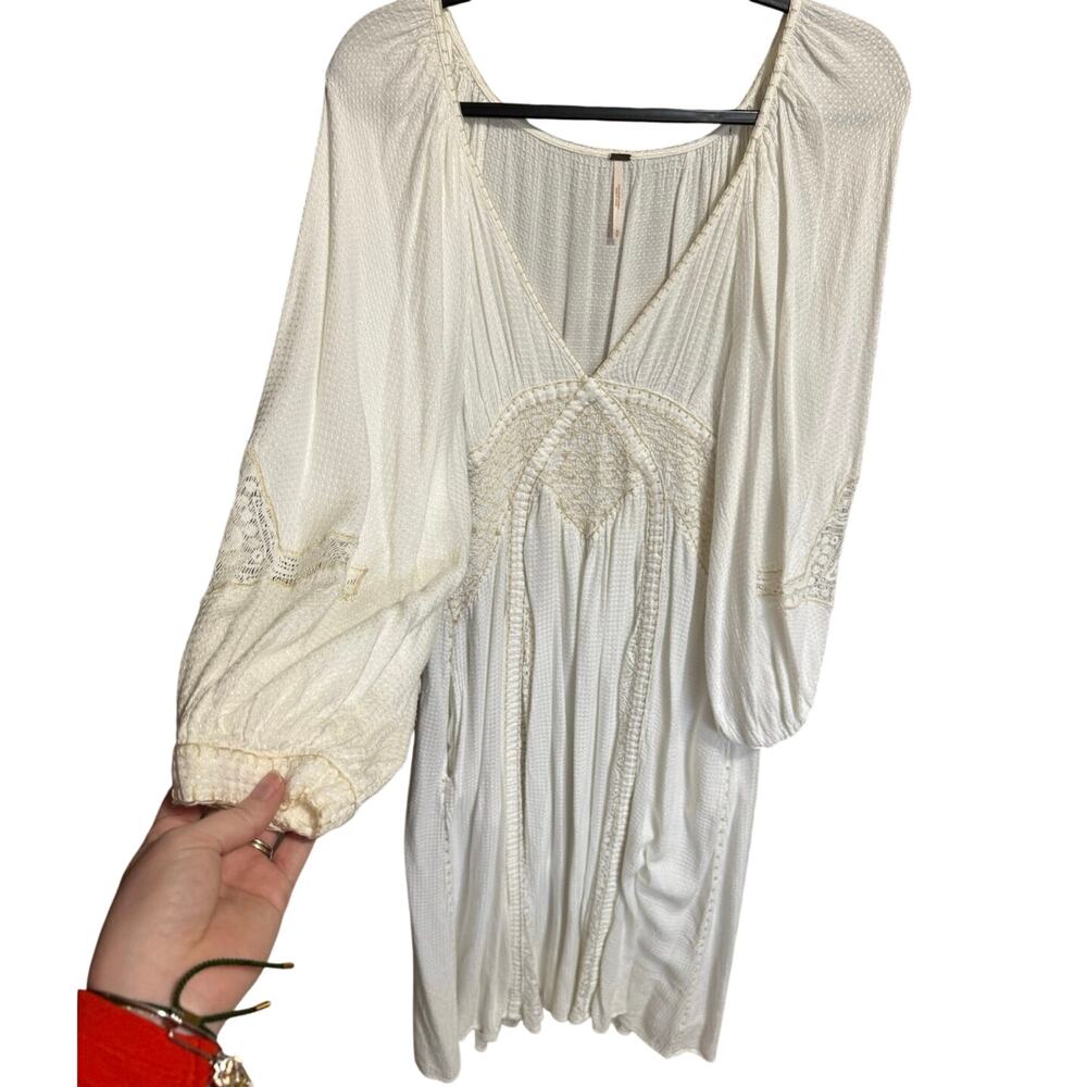 Free People Southwest Lace Maxi Dress Long Sleeve White Size Medium - Picture 5 of 16